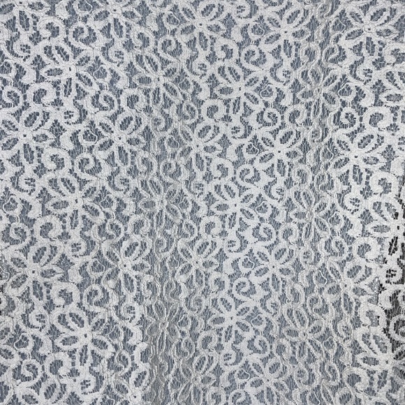 3 for $20 LIZ CLAIBORNE Stiff Floral Lace Long Sleeve Blouse Top V Neck Sheer L - Picture 8 of 14